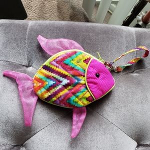 Douglas company cuddle toys Tropical Fish Wristlet wallet